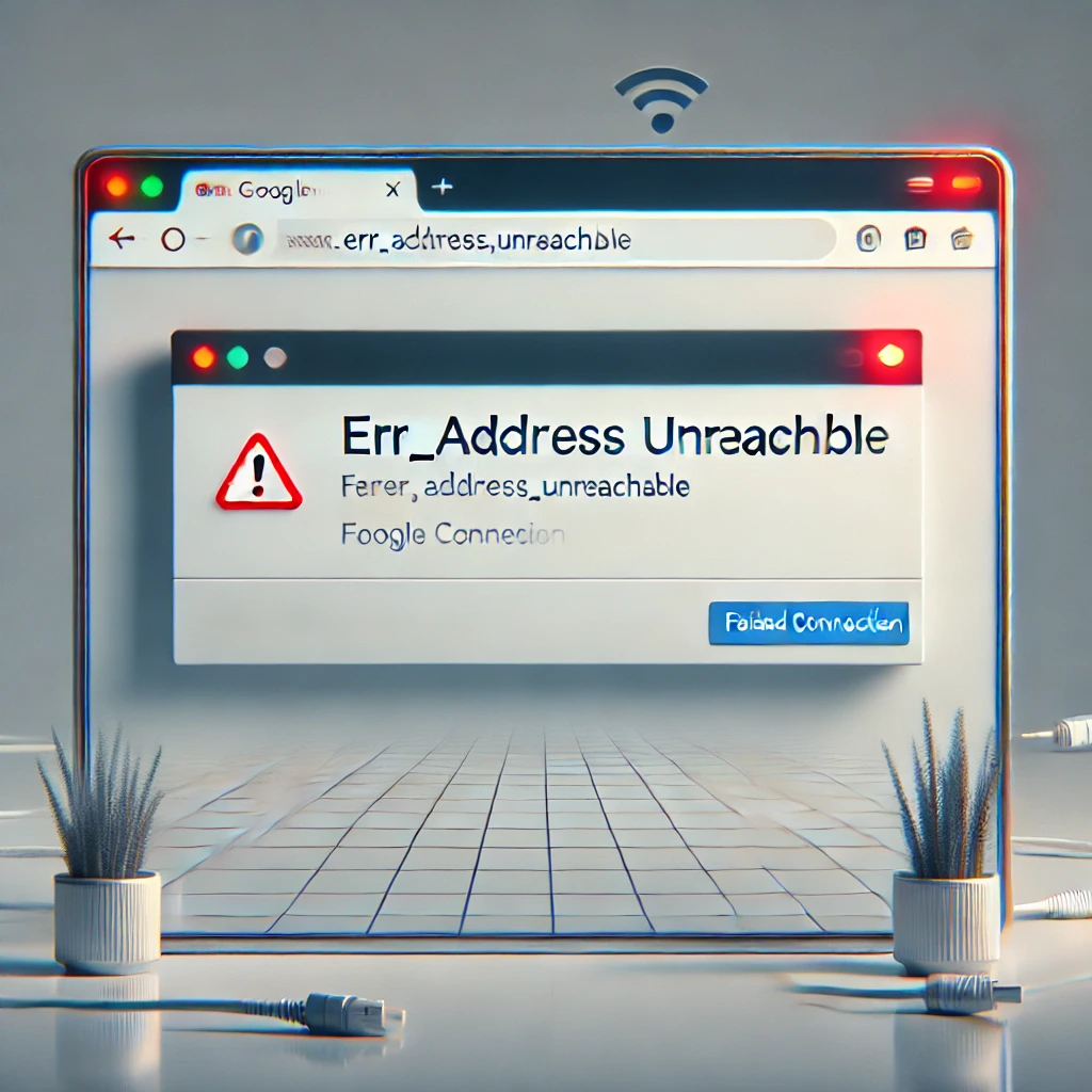 Erreur ERR_ADDRESS_UNREACHABLE affichée dans Google Chrome