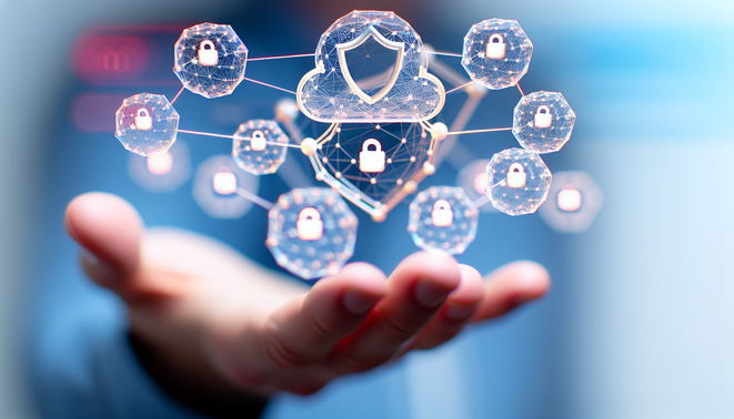 Sécuriser les Microservices : Meilleures Pratiques et Préoccupations alt_text: Image représentant la sécurité des microservices avec nœuds interconnectés et éléments de protection.